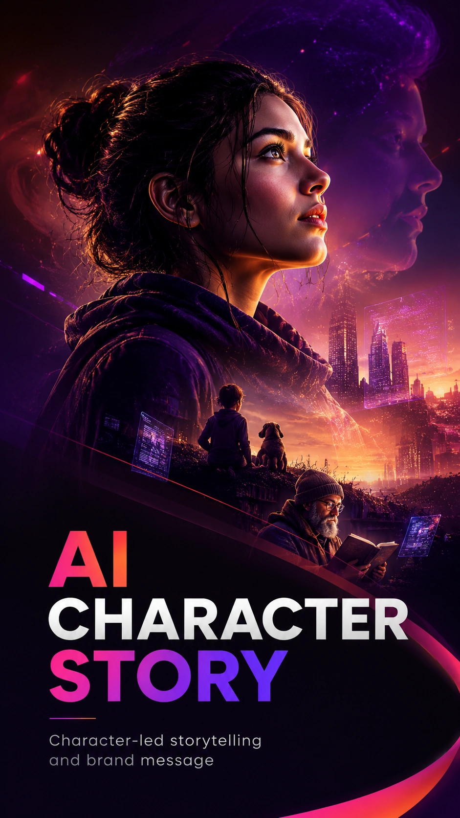 AI character story video cover