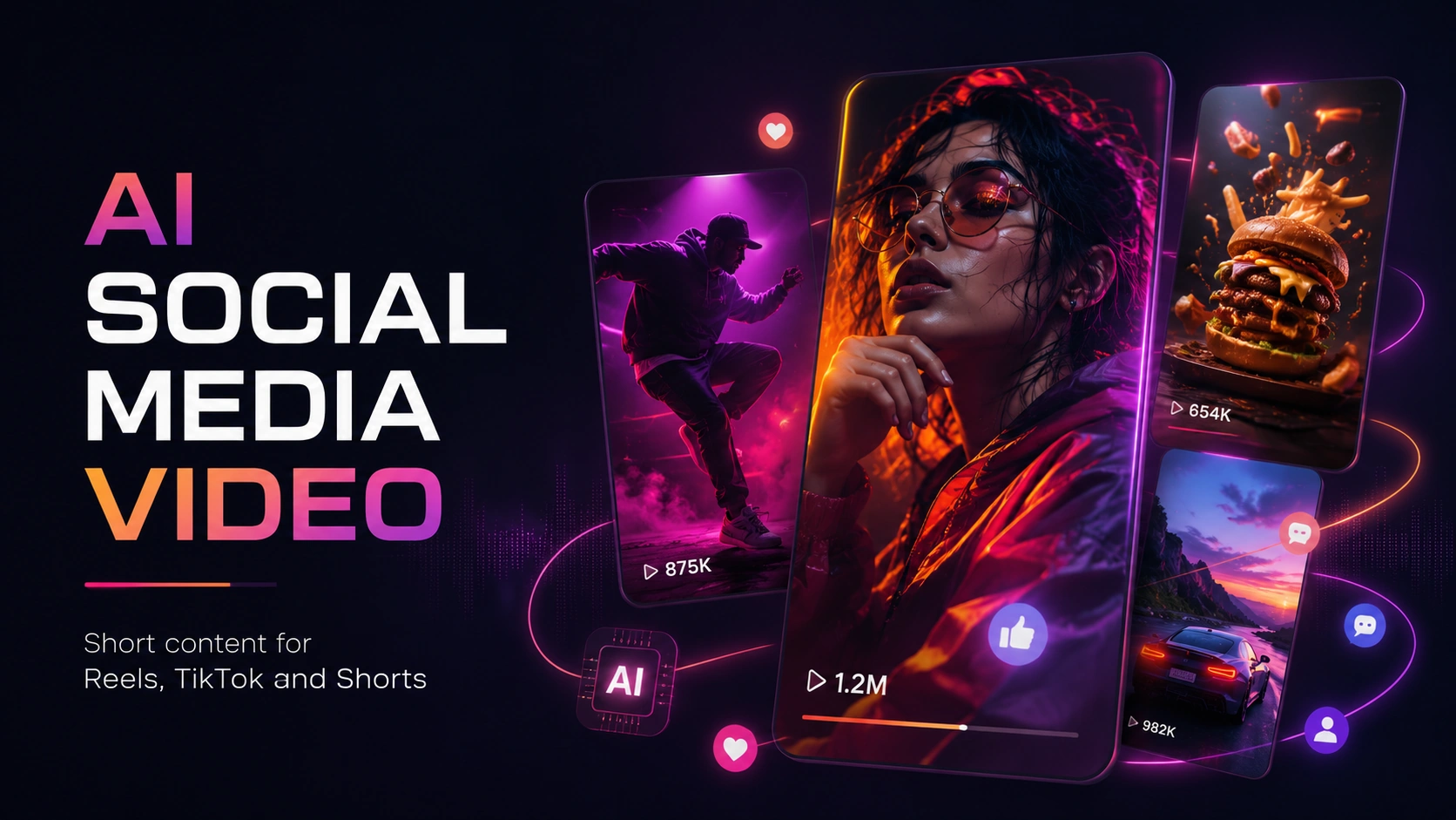 AI social media video cover