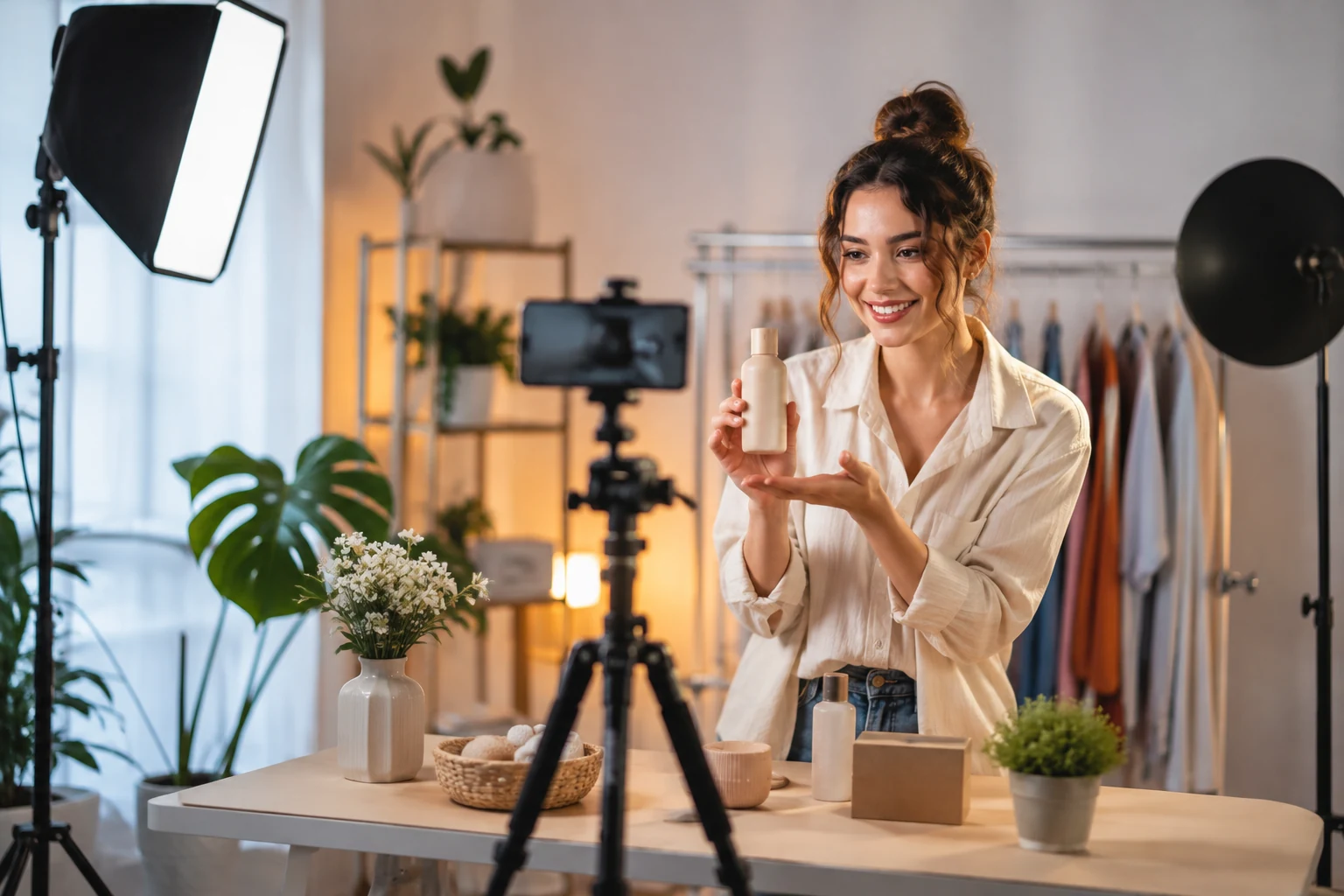 Product and social media video shooting setup